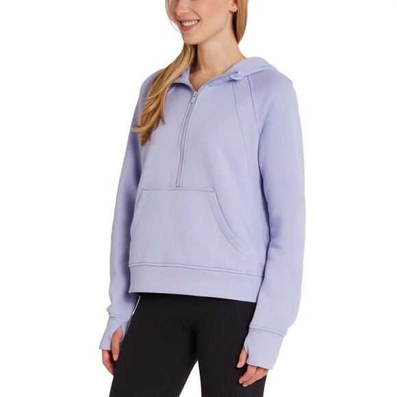 Danskin S Half Zip Hoodie Pullover Sweater Shirt Activewear Sweatshirt Thumbhole - Picture 4 of 5